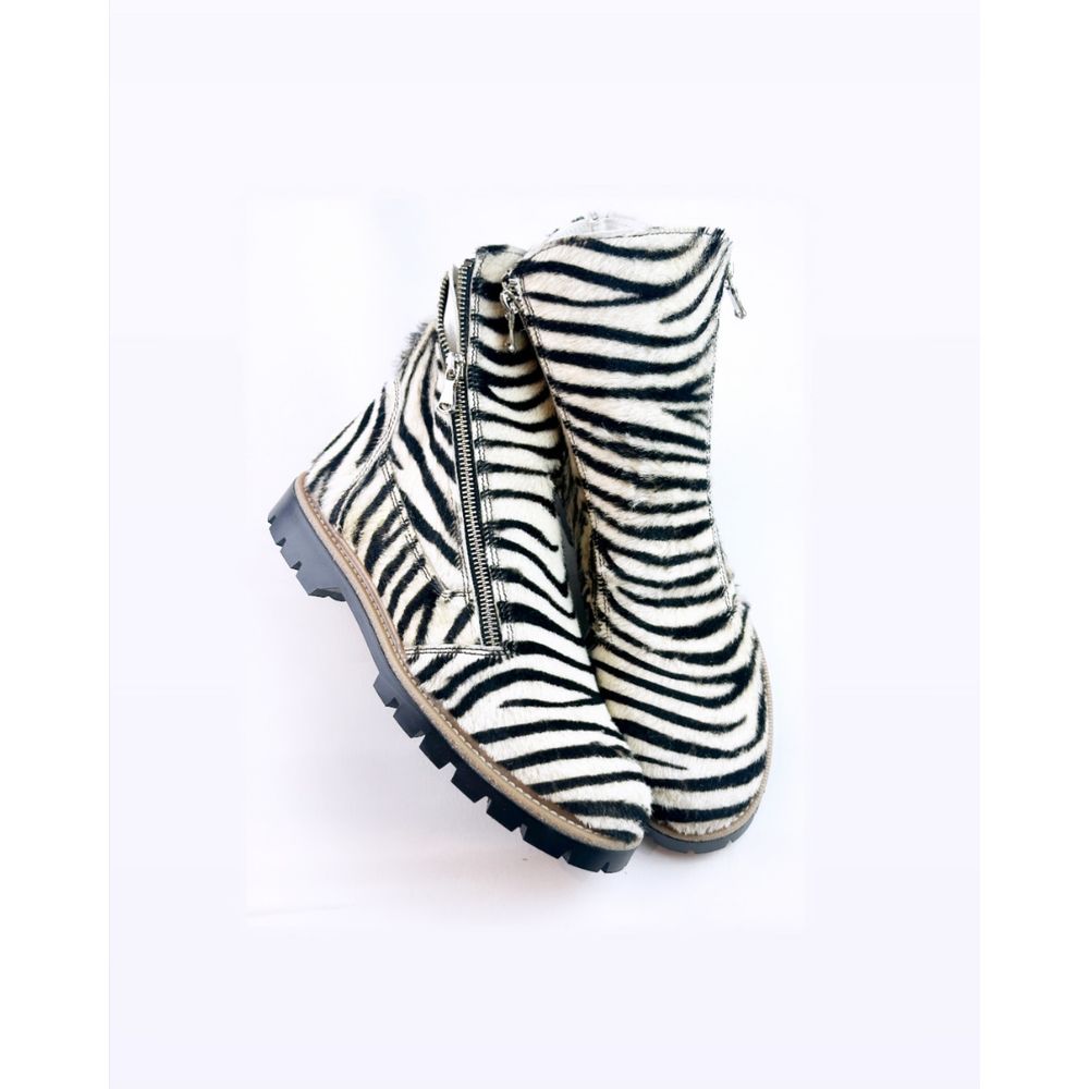 Ženske kožne čizme Zebra slika 1