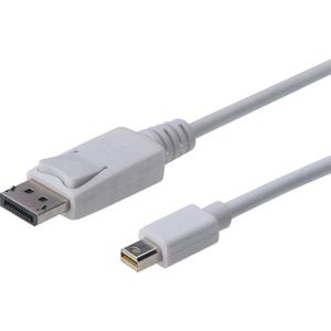 Digitus Mini-DisplayPort / DisplayPort adapterski kabel Mini DisplayPort utikač, DisplayPort utikač 3.00 m bijela AK-340102-030-W  DisplayPort kabel