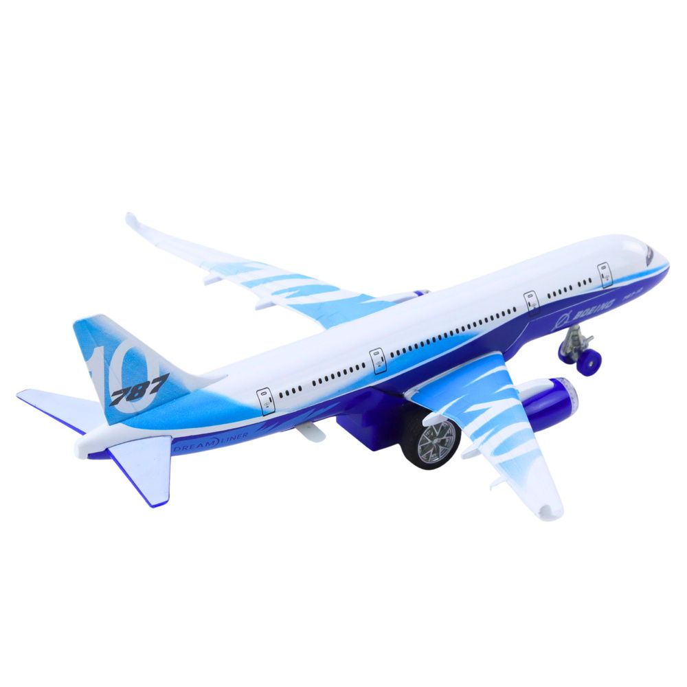 Putnički avion s povlačivim motorom, metalni, svjetla, zvukovi, 23 cm slika 4