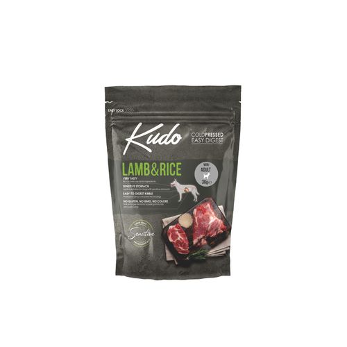 KUDO LG Lamb&Rice, potpuna suha, hladno prešana, hrana za odrasle pse malih pasmina, 3 kg slika 1