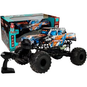 Buggy na daljinsko upravljanje Monster X 2.4G 4x4 57cm - narančasto/plavi