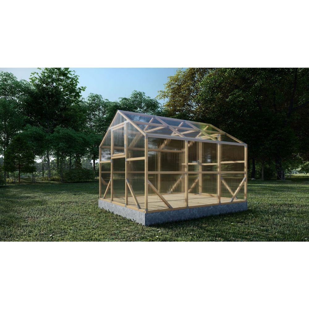 Drveni plastenik CASA M 2.6m x 3m, polykarbonat 4mm slika 4