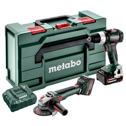 Metabo kombinirani set 18V 2.9.4 (BS 18 LT BL + WB 18 LT BL 11-125 Quick) s 2x5,2Ah baterijama i MetaBOX slika 1