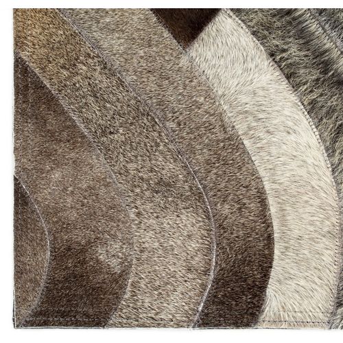Tepih od prave dlakave kože s pačvorkom 160x230 cm sivo-srebrni slika 14