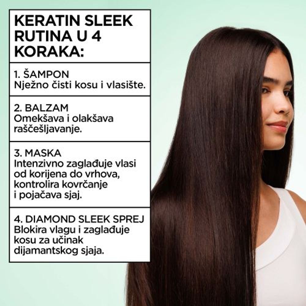 Garnier Fructis šampon za kosu Keratin Sleek 200 ml slika 4
