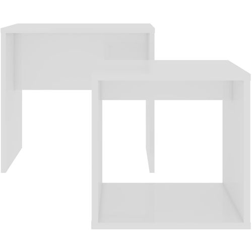 Set stolića za kavu bijeli 48 x 30 x 45 cm od iverice slika 4