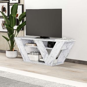 Pipralla - Carrara Marble Carrara Marble TV Stand