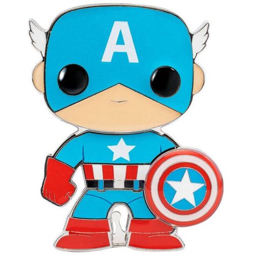 Funko Pop Marvel Captain America Large Ename bedž 10cm slika 2