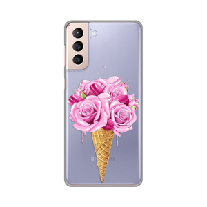 Torbica Silikonska Print Skin za Samsung G996B Galaxy S21 Plus Rose Cone