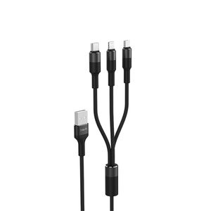 HAVIT 3-u-1 punjački kabel USB-A na Type C, Micro USB, Lightning, 1.2M