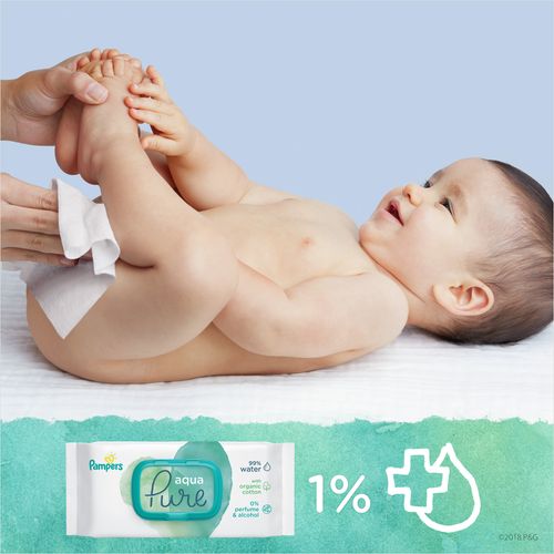 Pampers Aqua Pure vlažne maramice 3 x 48 kom slika 9