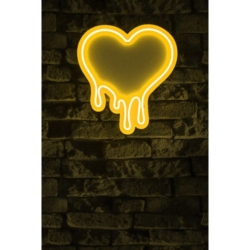 Wallity Ukrasna plastična LED rasvjeta, Melting Heart - Yellow slika 2