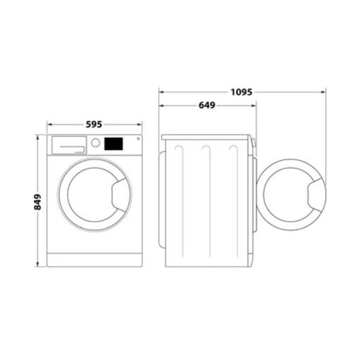 Indesit YT M08 71 R EU Mašinu za sušenje veša s toplotnom pumpom, 7 kg, Dubina 64.9 cm slika 4