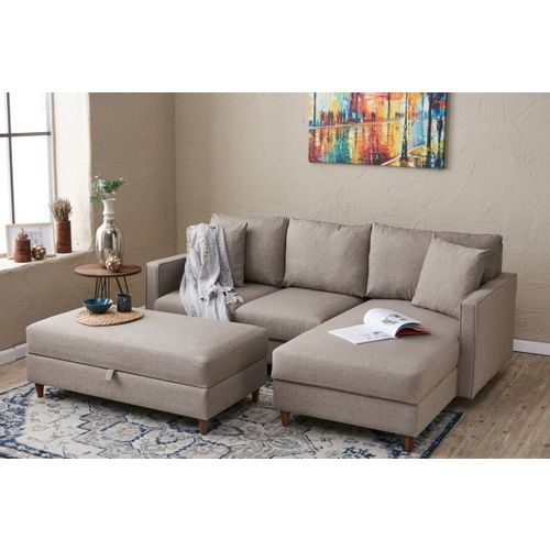 Atelier Del Sofa Kutna garnitura, Krem, Eva Right - Cream slika 2