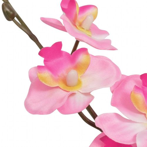 Umjetna orhideja s posudom 30 cm ružičasta slika 9
