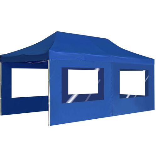 Profesionalni sklopivi šator za zabave 6 x 3 m plavi slika 38