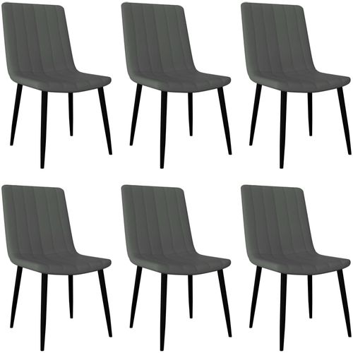 Blagovaonske stolice od umjetne kože 6 kom svjetlosive slika 1