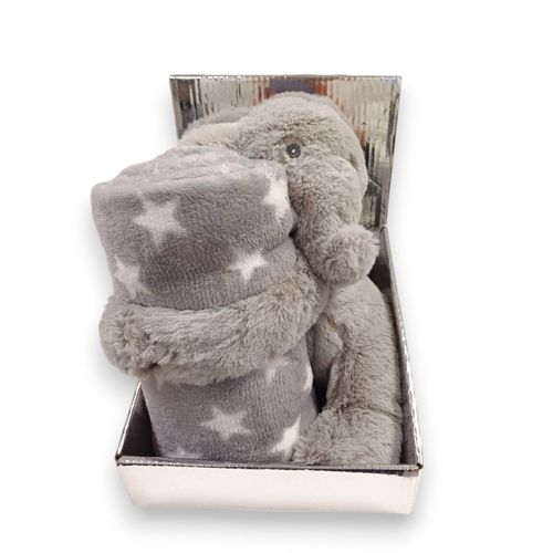 BBO Set Igračka + Ćebence (B230142) – Elephant Grey 100x75cm slika 1