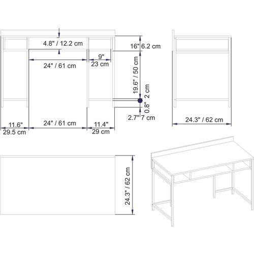 Tümata - Black Black
Walnut Study Desk slika 4