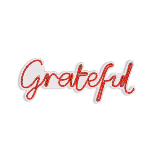 Wallity Ukrasna plastična LED rasvjeta, Grateful - Red slika 7