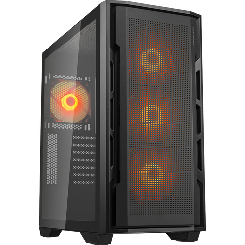 COUGAR | Uniface RGB Black | PC Case | Mid Tower / Mesh Front Panel / 4 x 120mm ARGB Fans / TG Left Panel / Black slika 1
