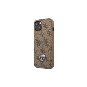 GUESS Futrola za iPhone 13 Mini Brown Triangle Logo Cardslot