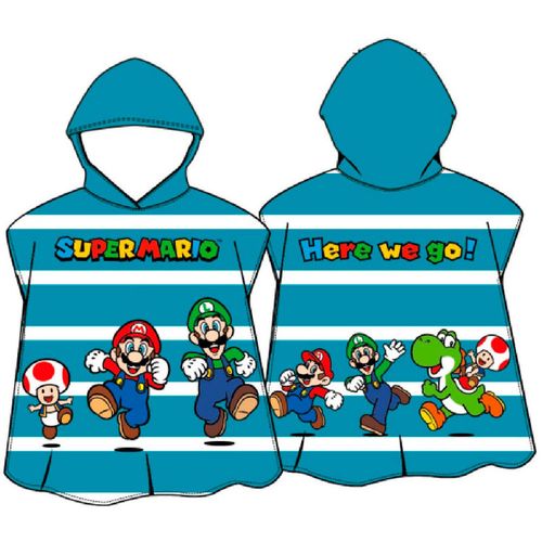 Super Mario Bros Here We Go Super microfibre poncho ručnik slika 1