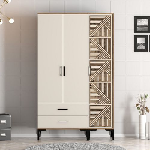 Kumsal PT - Walnut, Cream Walnut
Cream Wardrobe slika 2