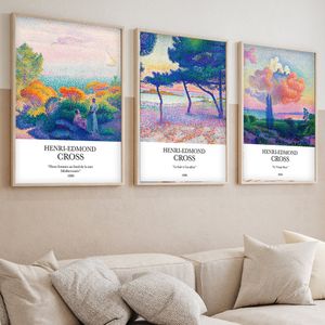 Dekorativna Slika Huhu265 - 50 x 70 Multicolor u Okviru od MDF-a (Set od 3 Komada)