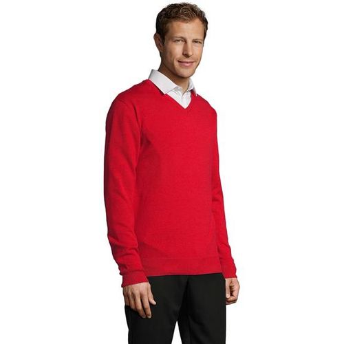 GALAXY MEN muški džemper na V izrez - Crvena, XL  slika 3
