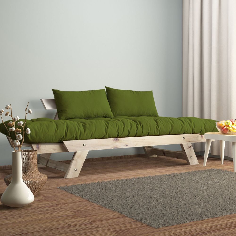 Dvosjed sofa CPT8112-210 - boje: Prirodna, Zelena i Vrtna slika 3