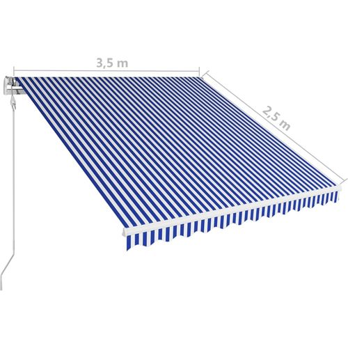 Tenda na automatsko uvlačenje 350 x 250 cm plavo-bijela slika 47