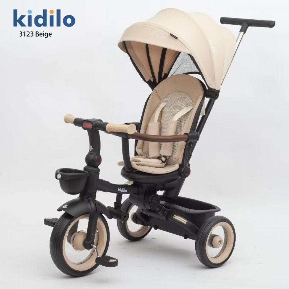 Kidilo Sklopivi tricikl sa rotirajućim sjedištem 3123, Beige slika 2