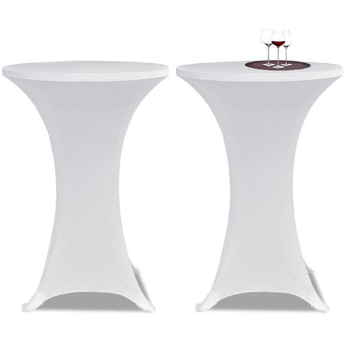 Bijeli rastežljiv stolnjak za stolove Ø80 2 kom slika 17
