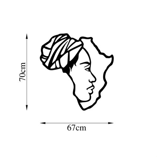 Wallity Metalna zidna dekoracija, African Woman - 446 slika 5