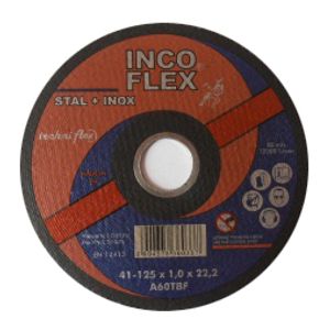Incoflex rezna ploča za rezanje čelika i nehrđajućeg čelika (inox) 125 x 1,0 x 22,2 mm