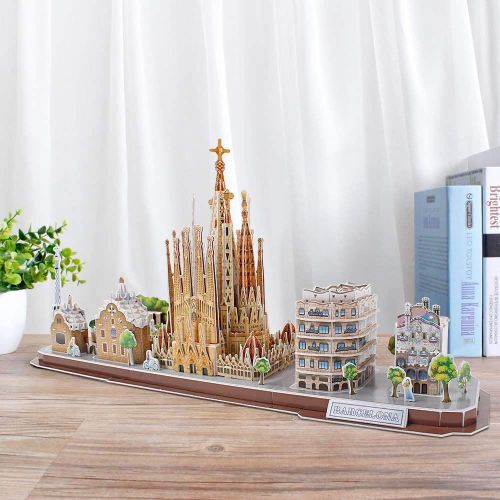 Cubicfun 3D puzle City Line Barcelona slika 4