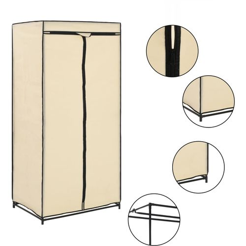 282439 Wardrobe Cream 75x50x160 cm slika 27