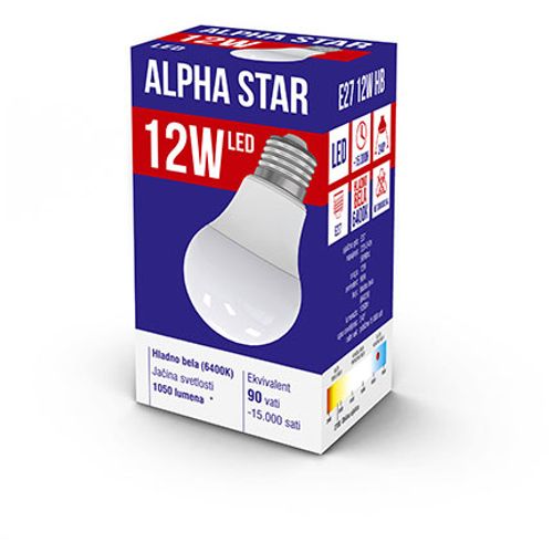 Alpha Star E27 12W HB LED Sijalica 6400K,220V,1050Lm,Hladno Bela slika 3