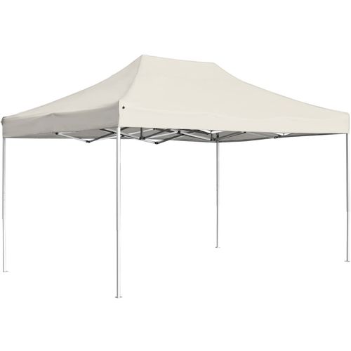 Profesionalni sklopivi šator za zabave aluminijski 4,5x3 m krem slika 23
