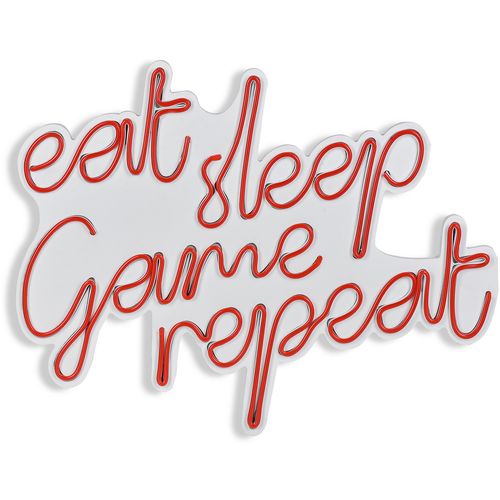 Wallity Ukrasna plastična LED rasvjeta, eat sleep game repeat - red slika 7