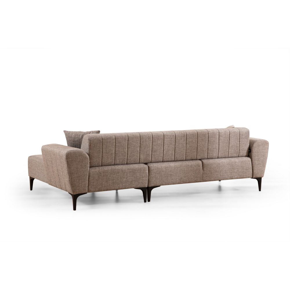 Ugaona Sofa-Krevet 'Hamlet Right' - Svijetlo smeđa slika 5