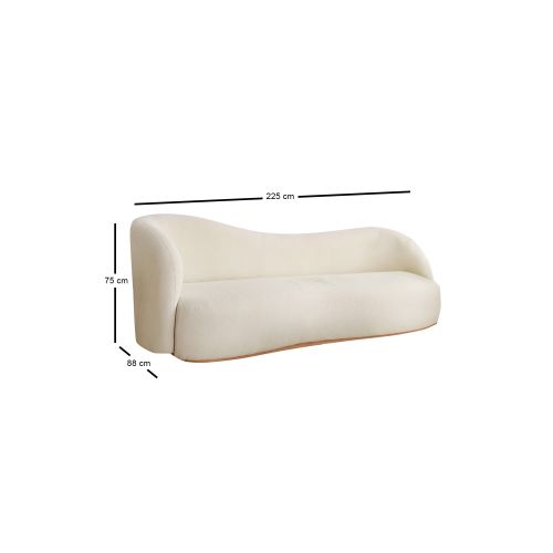 Woody Fashion Trosjed Slon 3 Seater - bijela slika 11