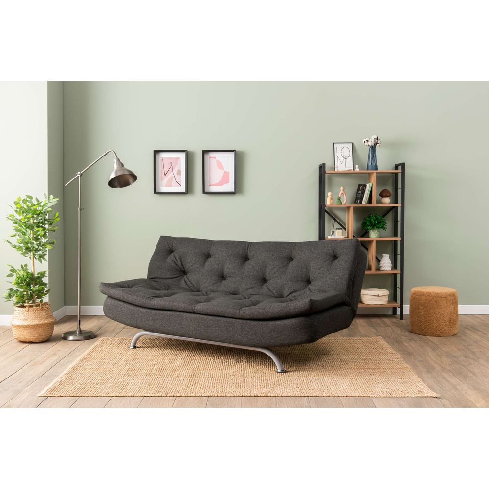 Sofa na razvlačenje Rivo - tamno siva slika 1