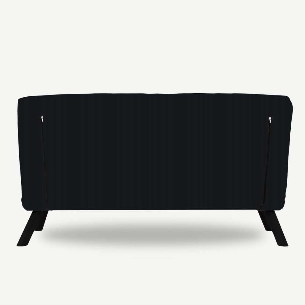 Sando 2-Seater - Crni dvosjed koji se pretvara u krevet slika 5
