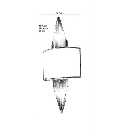 Aslı 8762-3İk Gold Wall Lamp slika 3