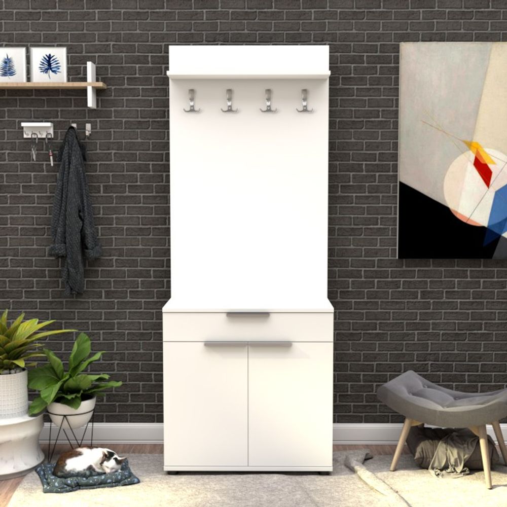 Hall stand Prt-521-Bb-1, bijela boja slika 2