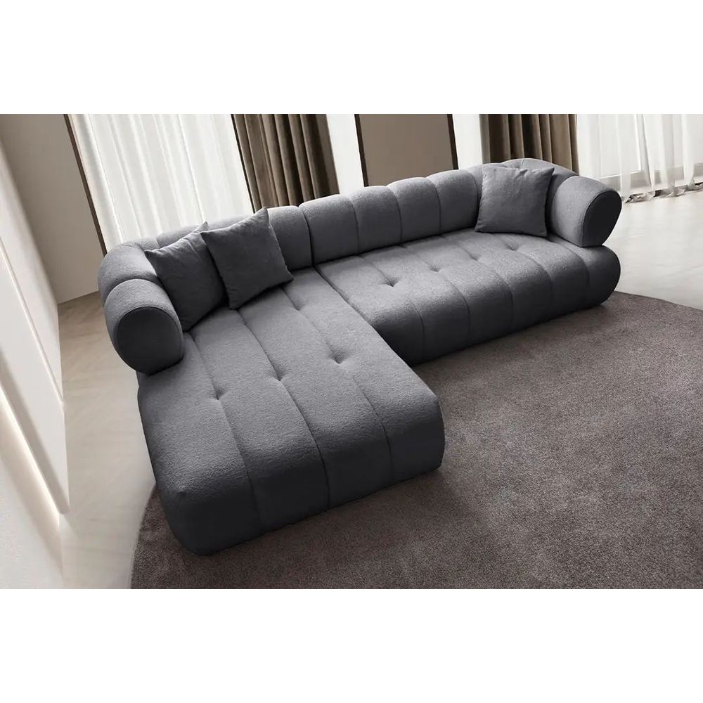 Ugaona Sofa Petra Lijeva - Tamno Siva slika 4