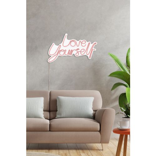 Wallity Zidna LED dekoracija, Love Yourself - Pink slika 5