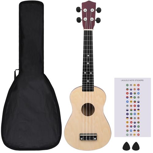 Set dječjeg ukulelea Soprano s torbom boja svijetlog drva 23 " slika 29